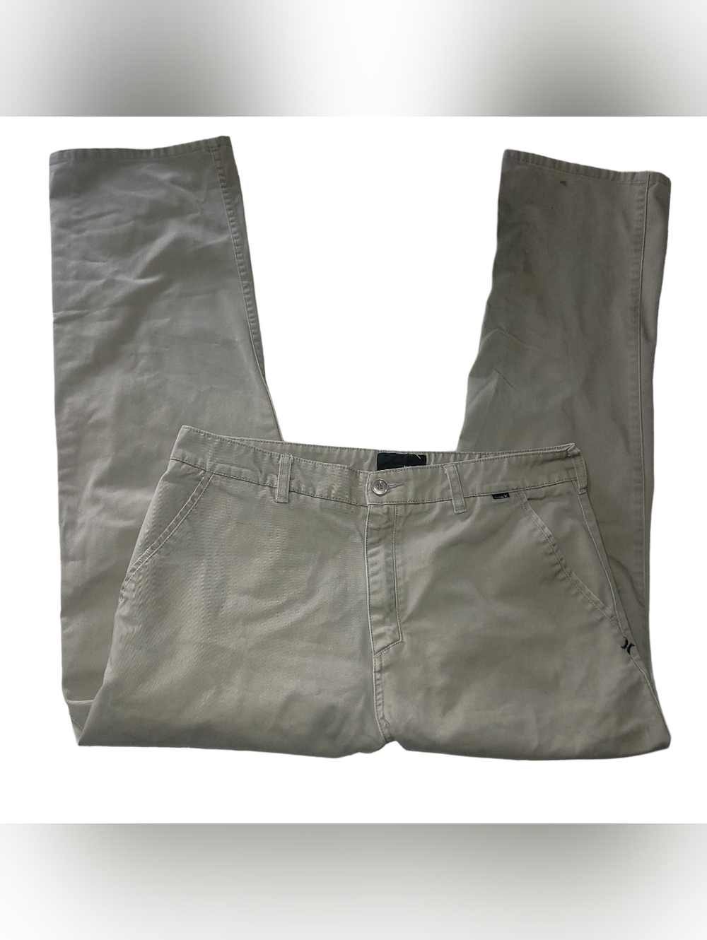 Hurley Men's Beige Chino Pants Classic Straight Fit Size 34
